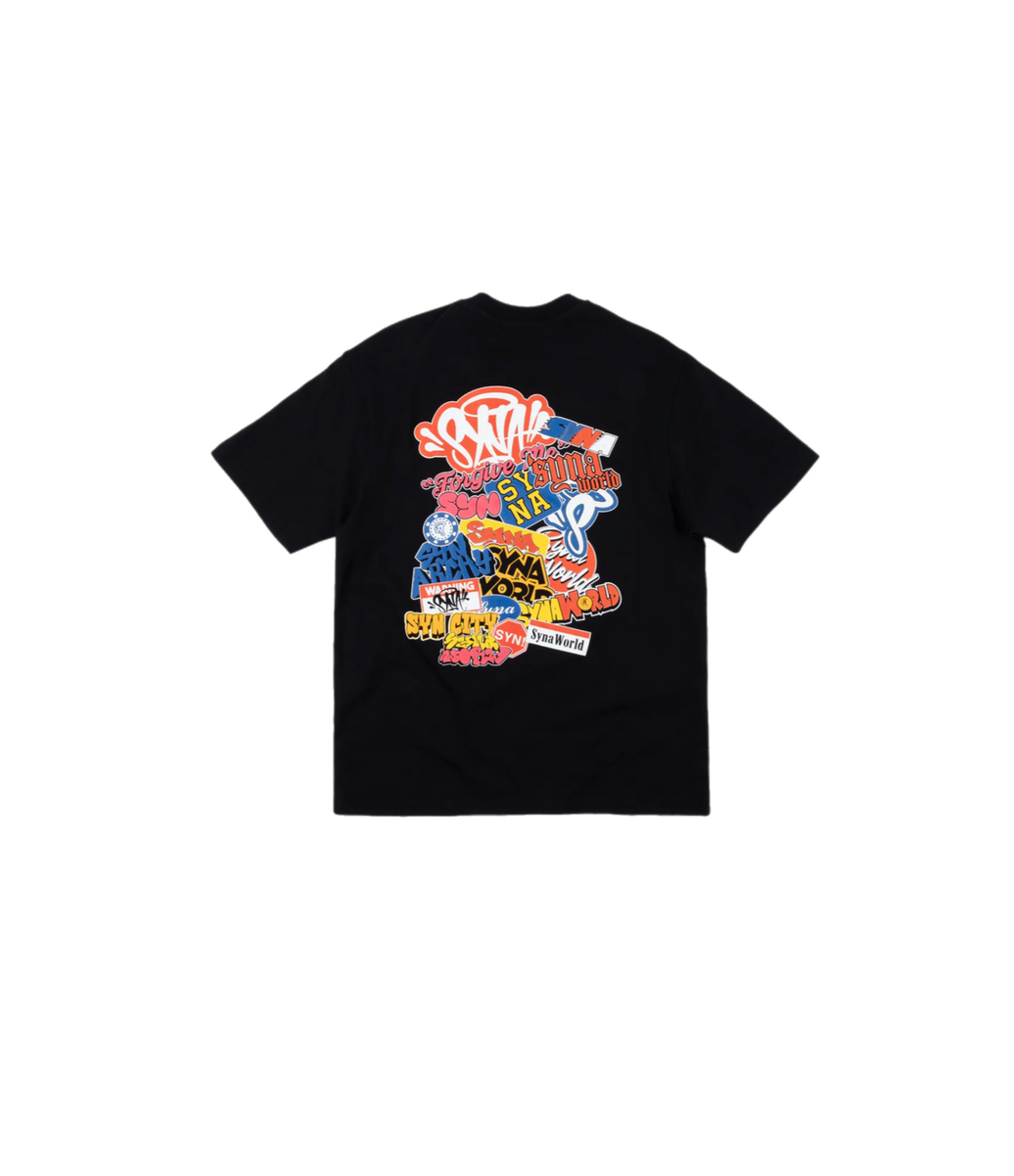 SYNA WORLD STICKER TEE BLACK
