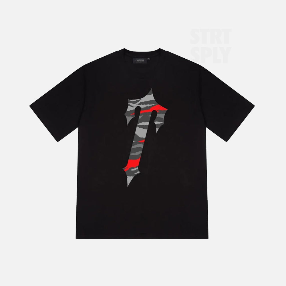TRAPSTAR DECODED ALL TERRAIN T-SHIRT - BLACK / RED