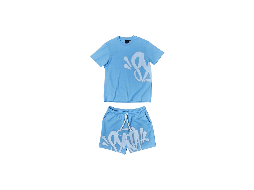SYNA T-SHIRT & SHORTS LOGO SET - BLUE