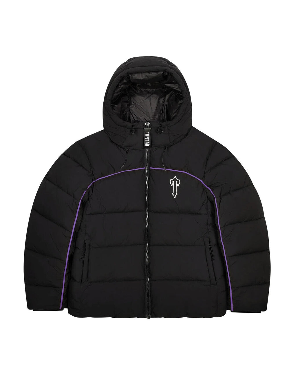TRAPSTAR IRONGATE ARCH PIPPING PUFFER - BLACK/PURPLE