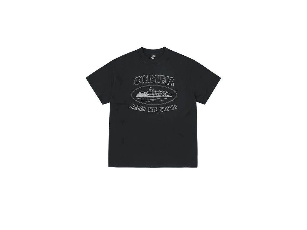 CORTEIZ REFLECTIVE ALCATRAZ TEE TRIPLE BLACK
