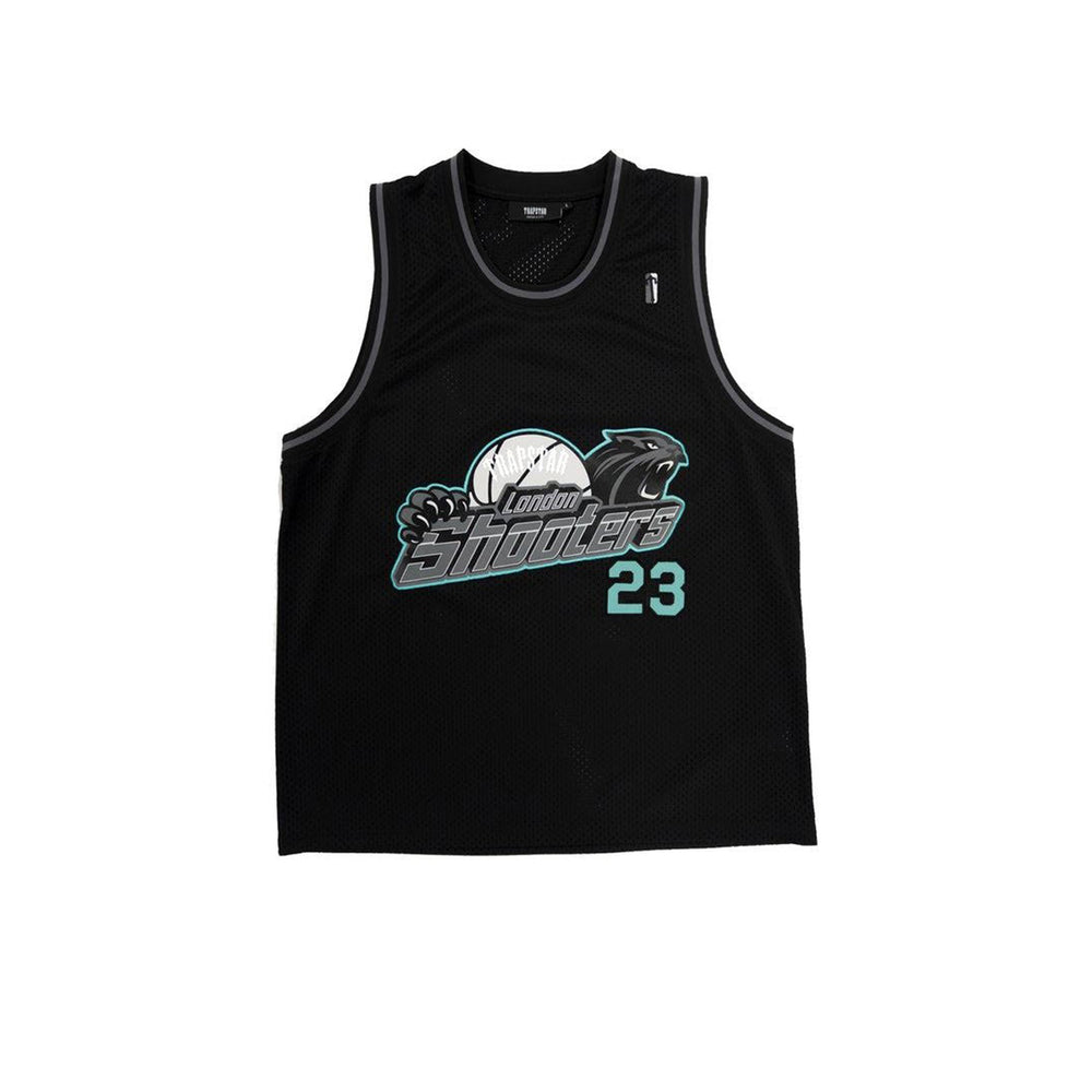 TRAPSTAR SHOOTERS BASKETBALL VEST - BLACK/TEAL