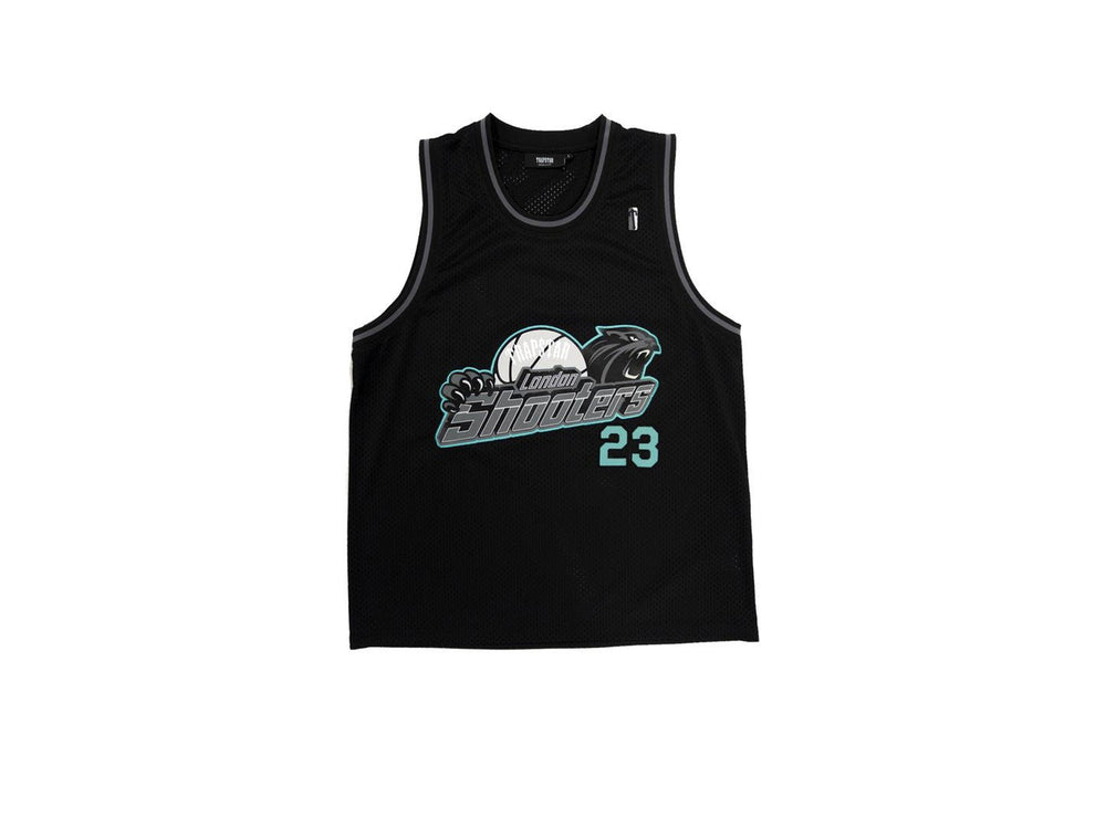 TRAPSTAR SHOOTERS BASKETBALL VEST - BLACK/TEAL