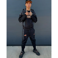 Nike x Central Cee Tech Fleece Full Zip Hoodie 'Black/Metallic Red Bronze'