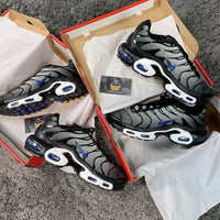 NIKE AIR MAX PLUS WHITE BLACK RACER BLUE