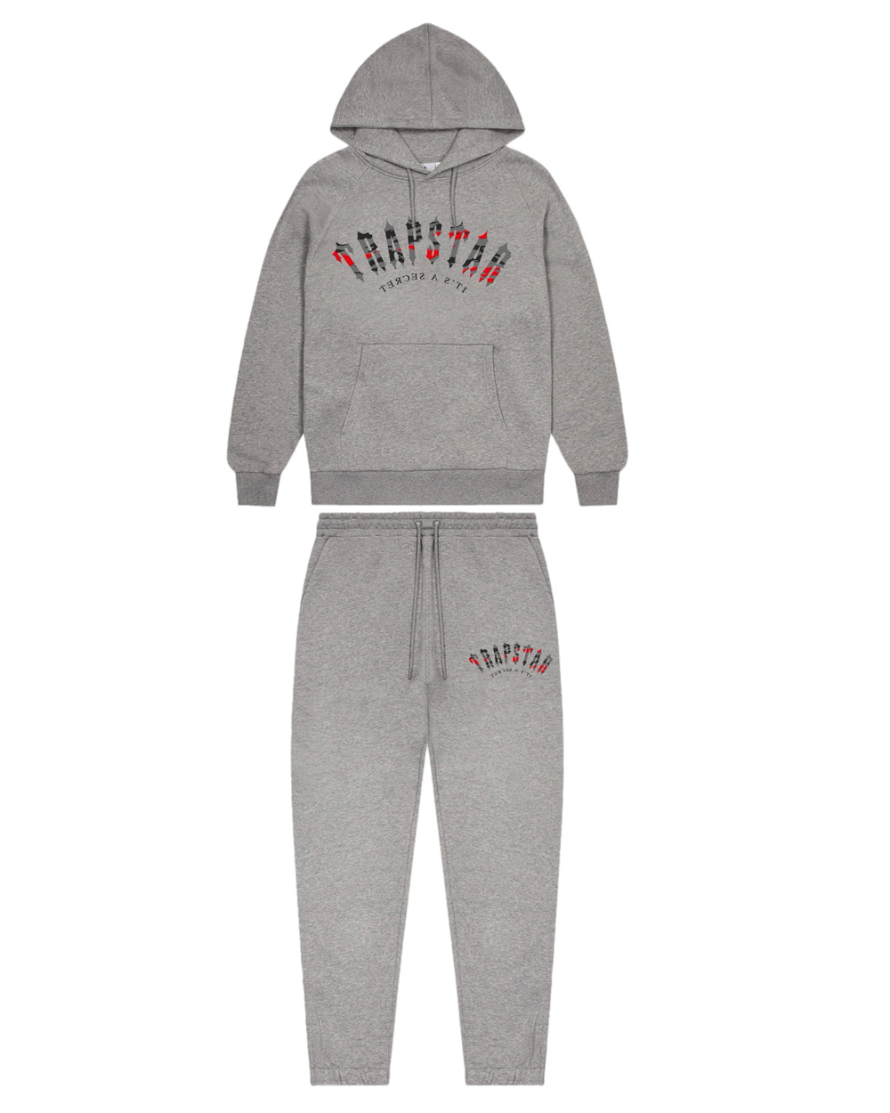 TRAPSTAR ARCH IRONGATE TRACKSUIT - GREY/RED CAMO