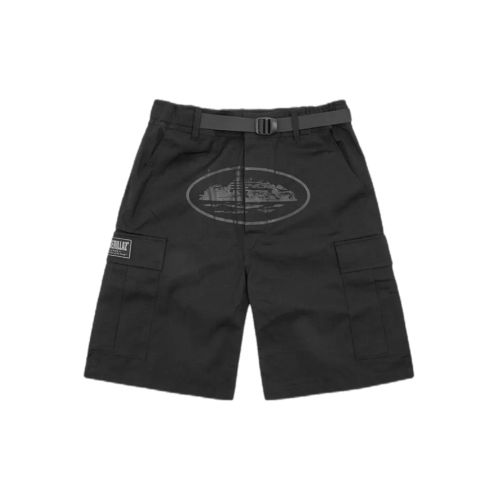 CORTEIZ RTW OG ALCATRAZ CARGO SHORTS - TRIPLE BLACK