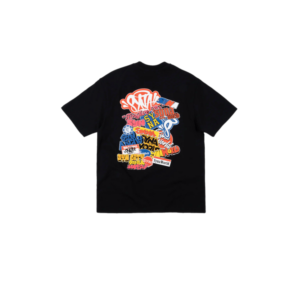 SYNA WORLD STICKER TEE BLACK
