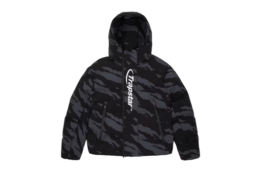 TRAPSTAR MENS HYPERDRIVE TECHNICAL PUFFER GREY CAMO JACKET