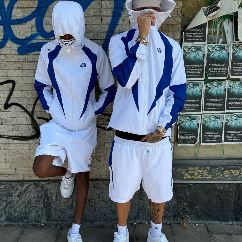 SYNA WORLD VORTEX WOVEN JACKET - WHITE / BLUE