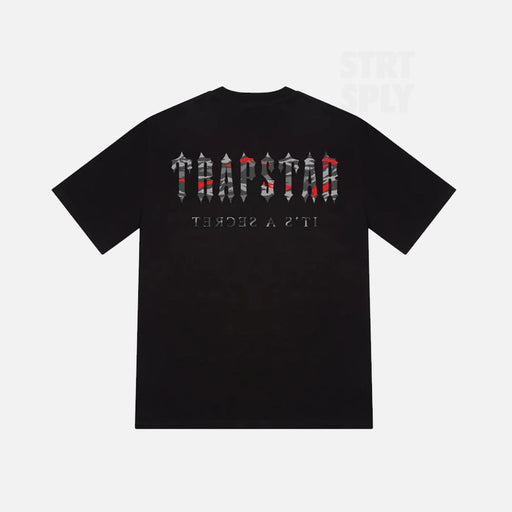 TRAPSTAR DECODED ALL TERRAIN T-SHIRT - BLACK / RED