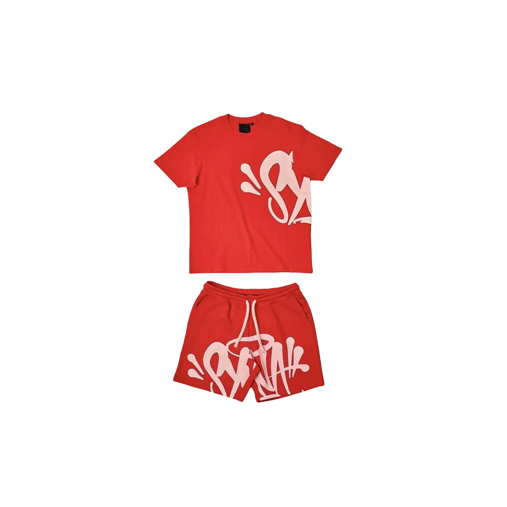 SYNA WORLD T-SHIRT & SHORTS LOGO SET - RED