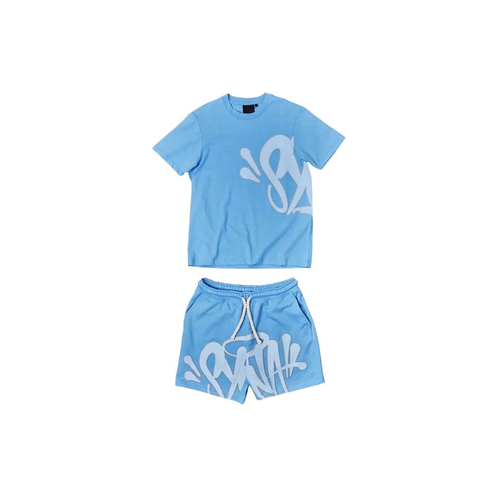 SYNA T-SHIRT & SHORTS LOGO SET - BLUE