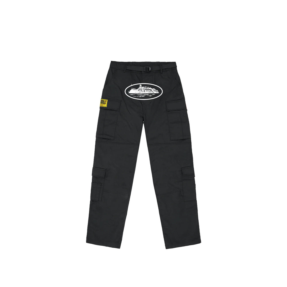 CORTEIZ RTW ALCATRAZ GUERILLAZ CARGO TROUSER - BLACK / WHITE