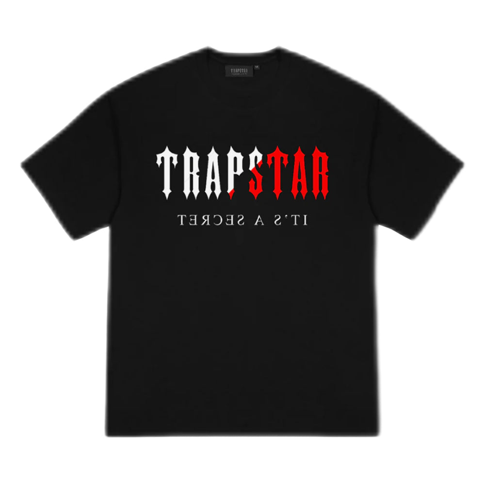 TRAPSTAR DECODED TEE BLACK/GRADIENT RED