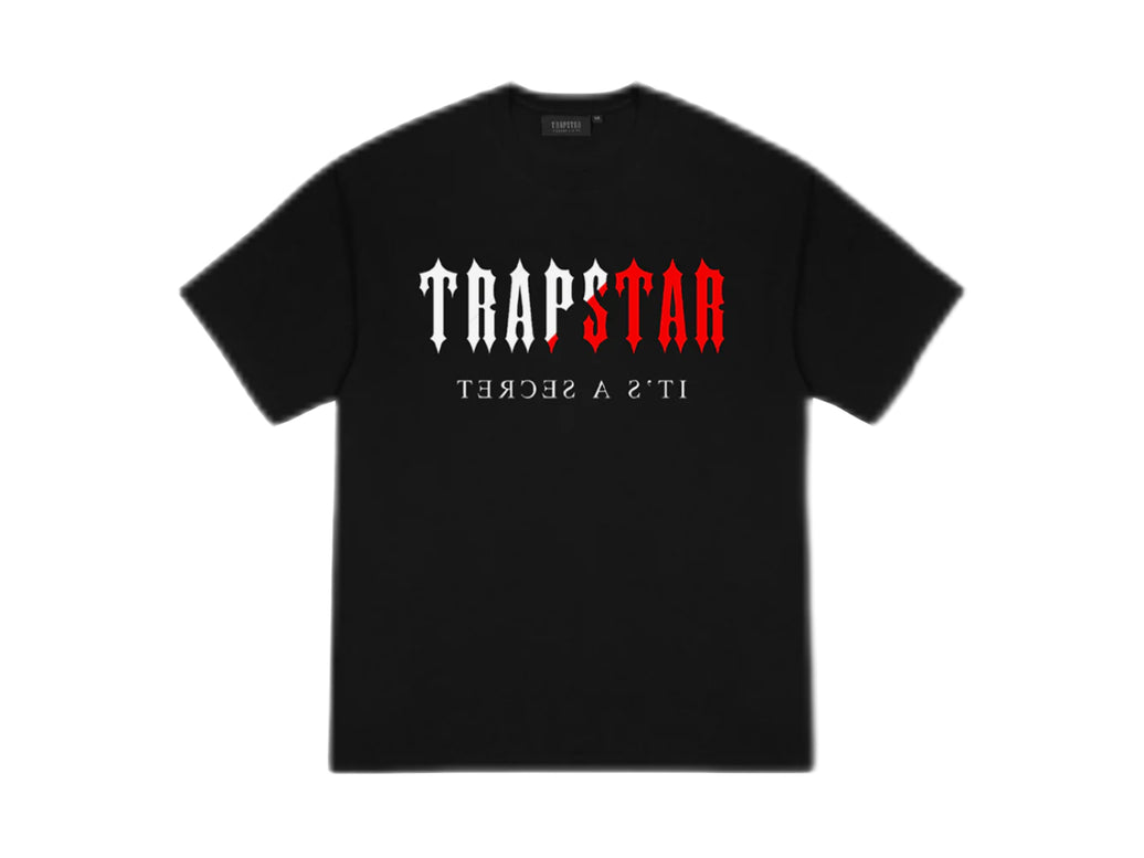 TRAPSTAR DECODED TEE BLACK/GRADIENT RED