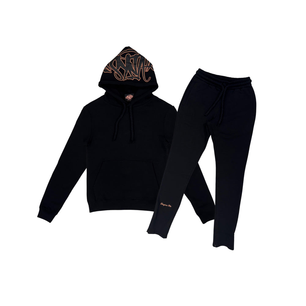 SYNA LOGO TRACKSUIT - BLACK & ROSE GOLD