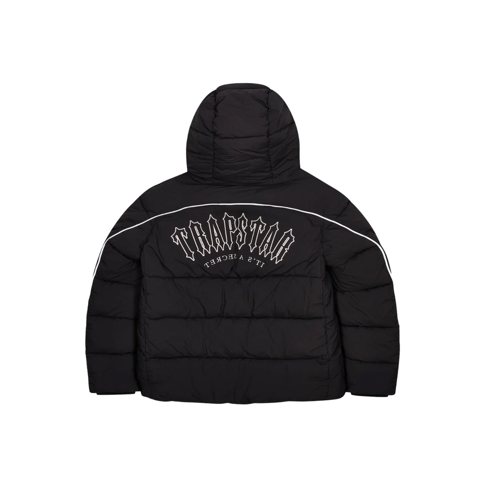 TRAPSTAR IRONGATE ARCH PIPPING PUFFER - BLACK/WHITE