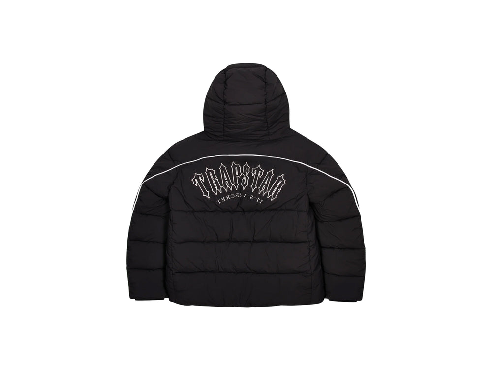 TRAPSTAR IRONGATE ARCH PIPPING PUFFER - BLACK/WHITE