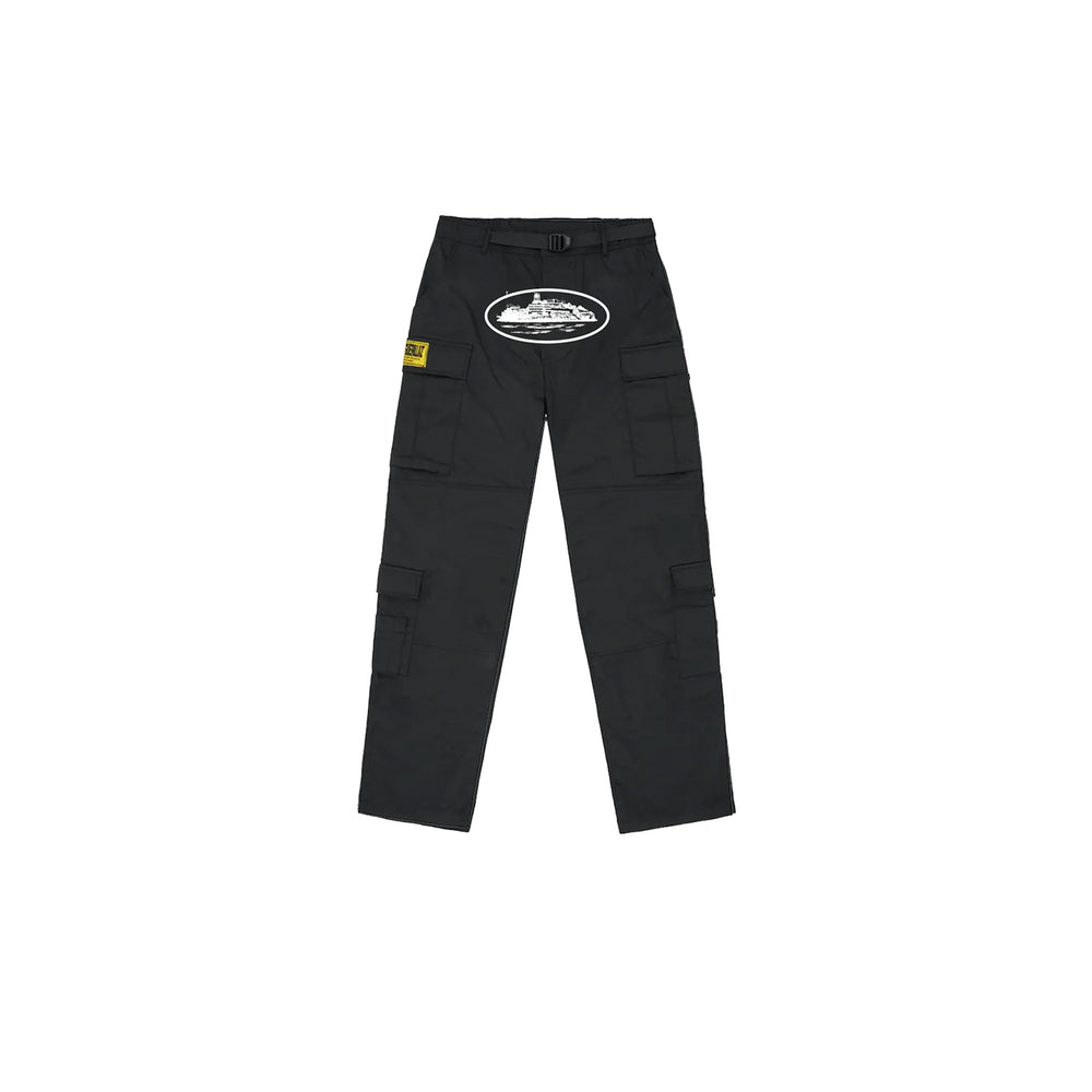 CORTEIZ RTW ALCATRAZ GUERILLAZ CARGO TROUSER - BLACK / WHITE