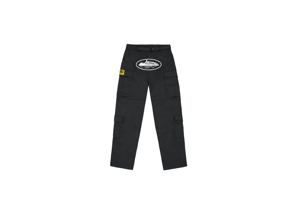 CORTEIZ RTW ALCATRAZ GUERILLAZ CARGO TROUSER - BLACK / WHITE