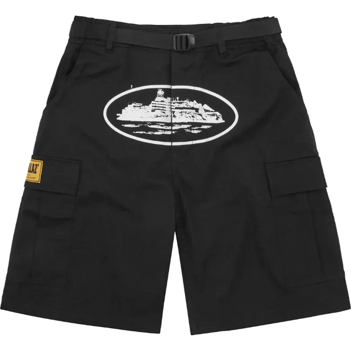 CORTEIZ GUERILLAZ CARGO SHORTS BLACK WHITE