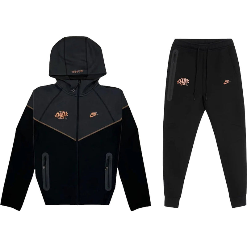 NIKE TECH FLEECE TRACKSUIT X SYNA WORLD X CENTRAL CEE (BLACK ROSE GOLD)