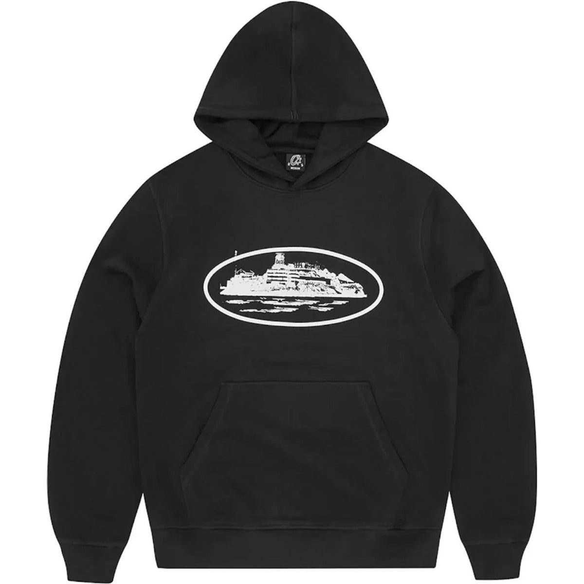 CORTEIZ ALCATRAZ OG HOODIE BLACK WHITE