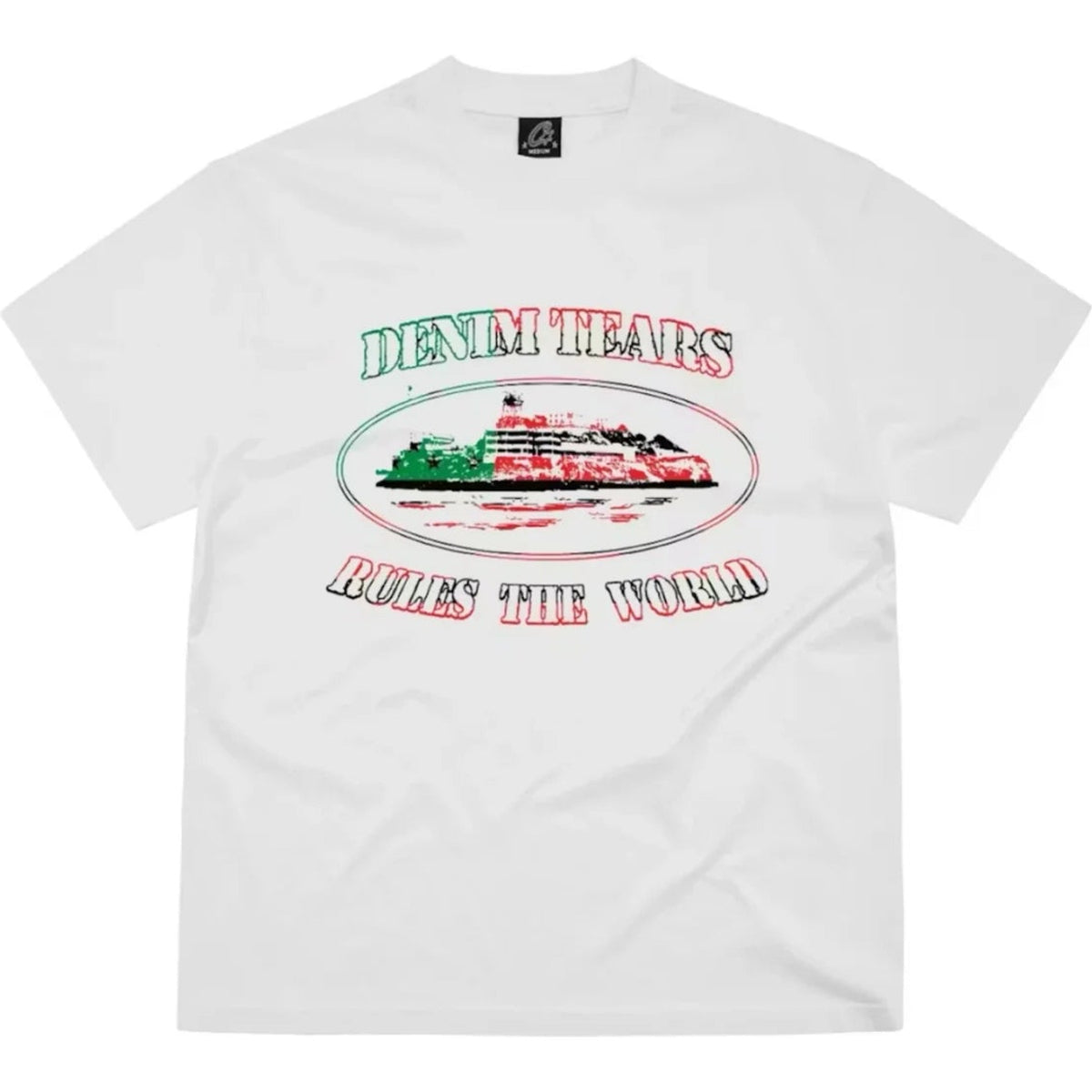 CORTEIZ X DENIM TEARS CORTEARS OG ALCATRAZ TEE WHITE