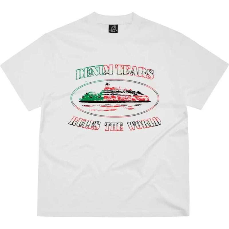 CORTEIZ X DENIM TEARS CORTEARS OG ALCATRAZ TEE WHITE